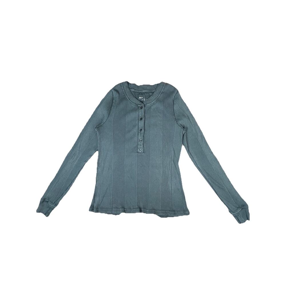Aerie 1/2 button up pop-over ribbed Henley Junior Sz XL